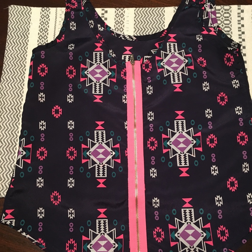 Fun tank with zipper back
